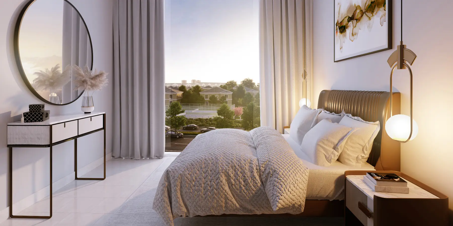 1 Bedroom floor plan layout for Azizi Florence